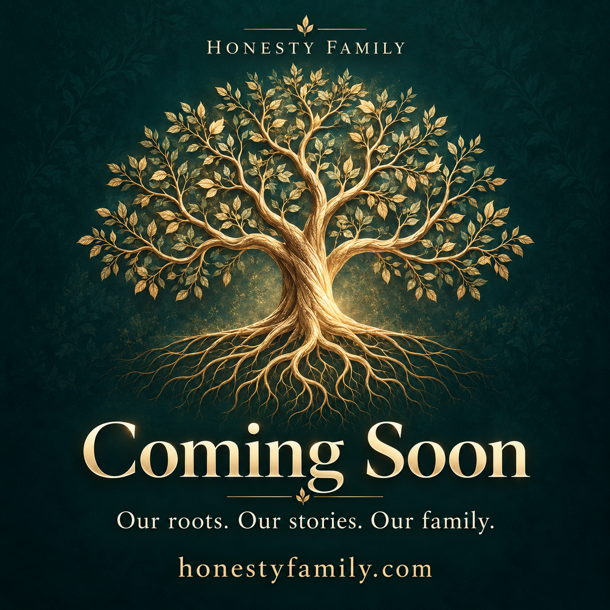 Honesty Family — Coming Soon. Our roots. Our stories. Our family.
